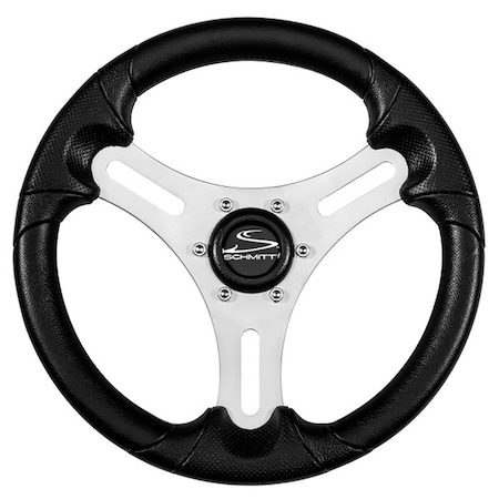 Schmitt Marine Torcello Lite 13in Wheel - Black Polyurethane Wheel w/Silver Spokes amp; Black Cap- 3 PU063104-01R